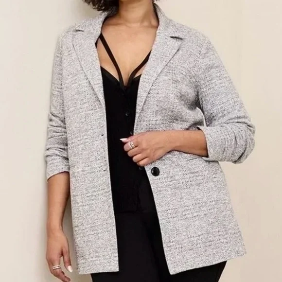 NWOT Torrid Studio Double Knit Boyfriend Blazer Size 2X - Picture 2 of 11